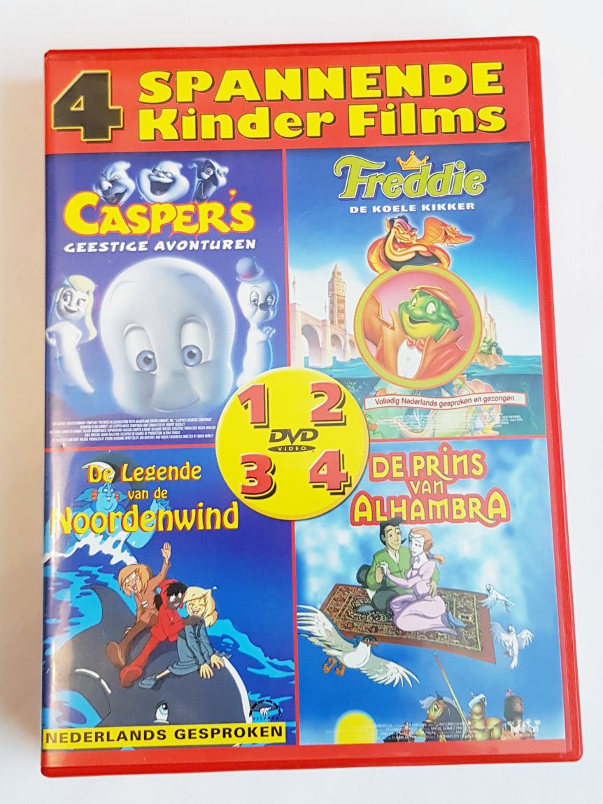 trui detectie voorbeeld 4 kinderfilms dvd box - PuiKeKleertjes vintage en tweedehands